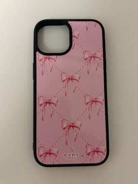 Pink Bow Phone Case by Evry Jewels for IPhone 15